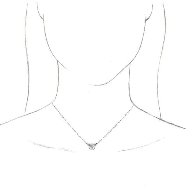 1/4CTW Marquise Diamond or Sapphire Bezel Set Cluster Pendant Necklace Necklace / Pendant by Nodeform