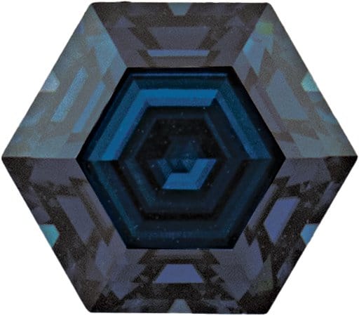 Hexagon Step Cut Blue-Gray Moissanite Gemstone Loose Gemstone by Nodeform