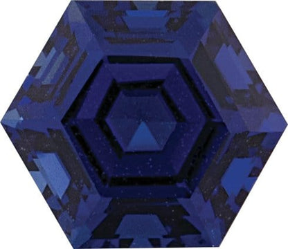Hexagon Cut Lab Created Blue Sapphire Gemstone 5 mm Lab-Created Blue Sapphire Loose Gemstone by Nodeform