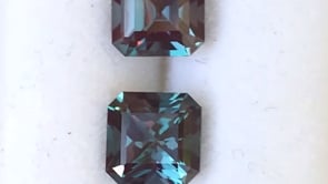 Square Emerald/Asscher Cut Lab Created Alexandrite Gemstone