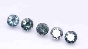 Fair Trade Teal/Blue Montana Sapphire Half Bezel White Sapphire Star Dust Engagement Ring