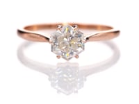 Dahlia - Six Prong Set Narrow Cathedral Solitaire Engagement Ring - Setting only