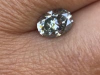 Oval Gray Moissanite Loose Stone, 8x6mm