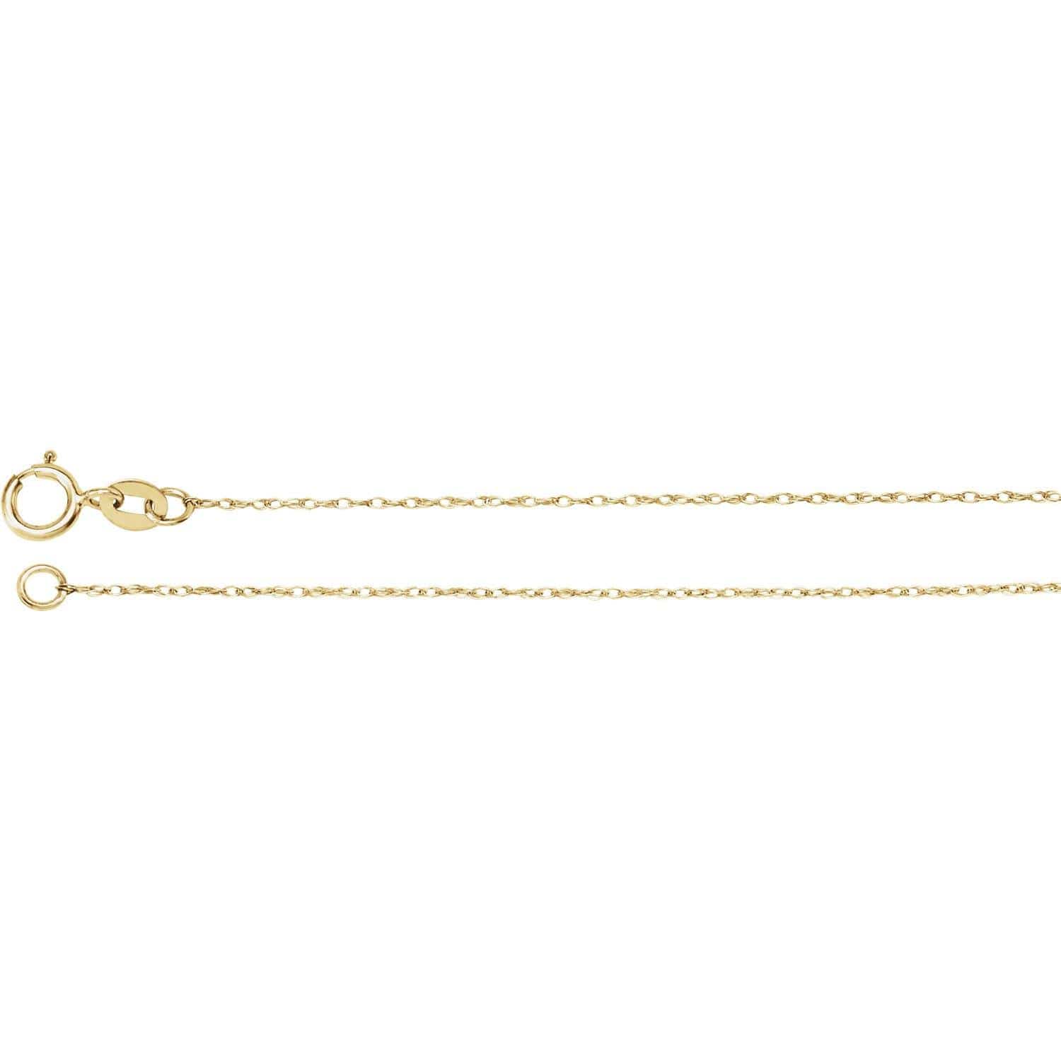 14k Solid Gold 0.75mm Delicate Rope Chain 16" Lenght / 14k Yellow Gold Necklace / Pendant by Nodeform