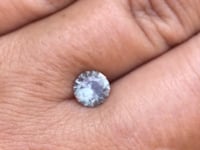 Round pinkish-gray to warm green gray 6.5mm/1.41ct Tanzania Sapphire Loose Gemstone