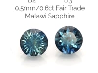 Round Blue 5mm/0.6ct Malawi Sapphire B3 Fair Trade Loose Gemstone