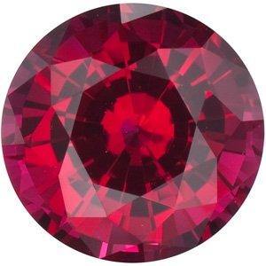 Round Cut Lab Created Ruby Gemstone 4 mm/ 0.4ct Lab-Created Ruby Loose Gemstone by Nodeform