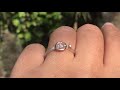 Mixed Metal Bezel Set Rose Cut Moissanite & Accent Engagement Stacking Ring Ring by Nodeform