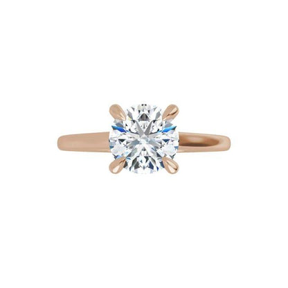 Emily Prong Set Narrow Cathedral Solitaire Engagement Ring - Setting only