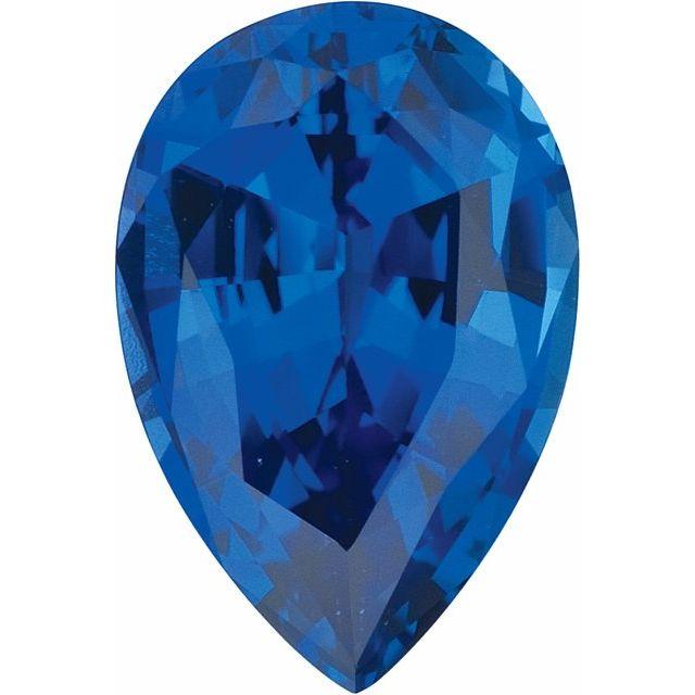 Pear Cut Lab Created Blue Sapphire Gemstone 6 x 4 mm/ 0.49ct Lab-Created Blue Sapphire Loose Gemstone by Nodeform