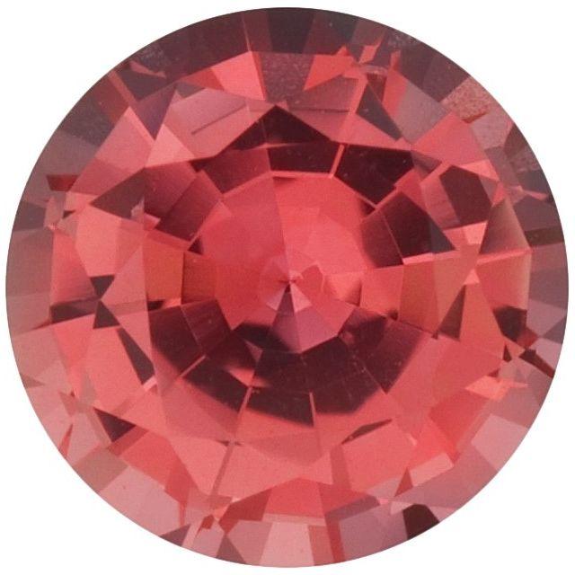 Round Cut Lab Created Padparadscha Sapphire Gemstone 6 mm/ 1.15ct Lab Created Sapphire Loose Gemstone by Nodeform