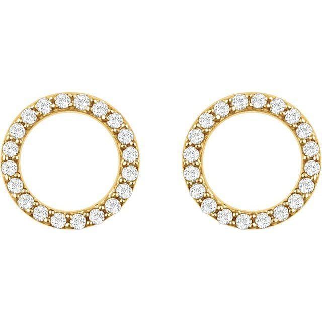 Geometric Diamond Circle Studs Earrings Earrings by Nodeform