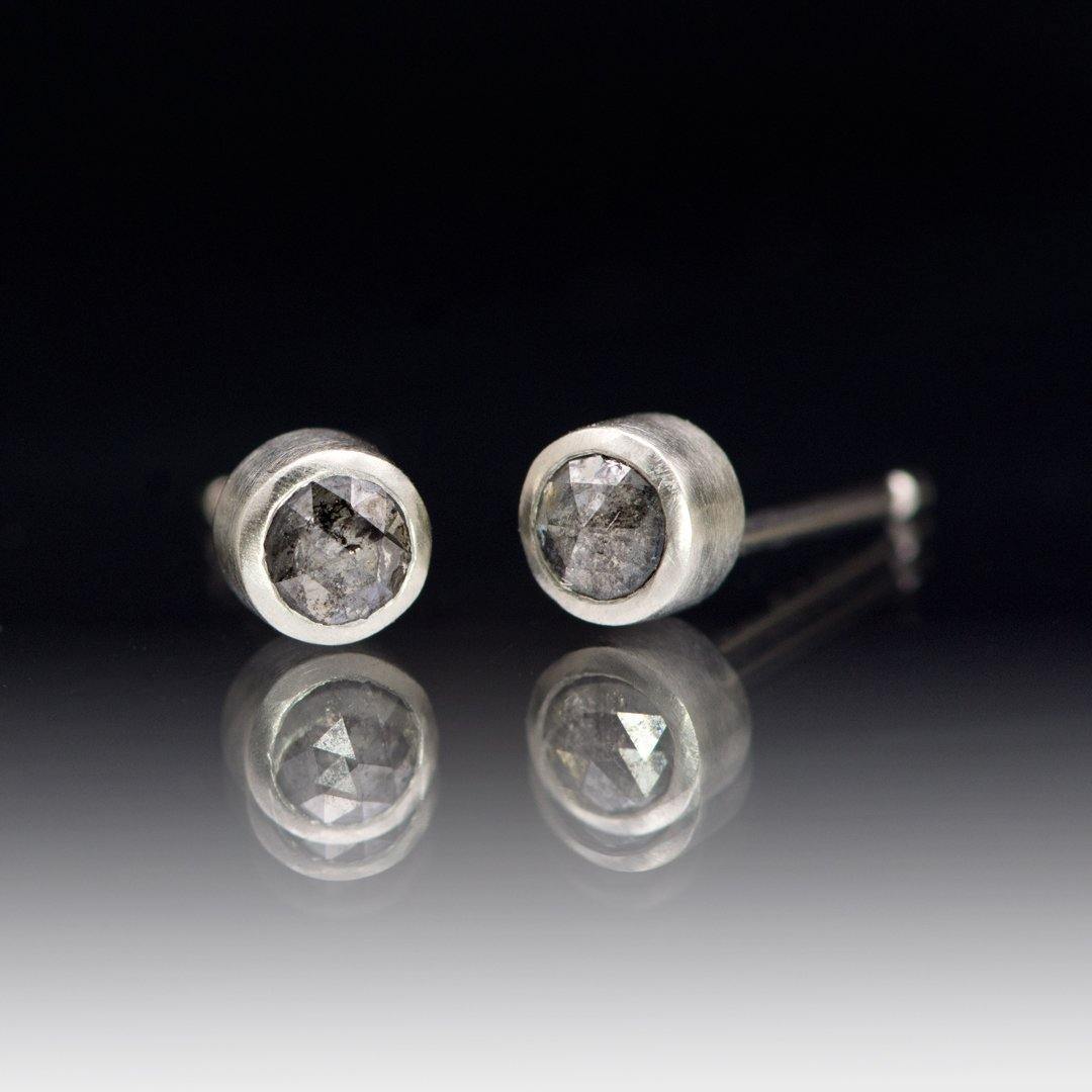 14K White Gold and Silver 5mm Citrine Studs – Bellman Jewelers