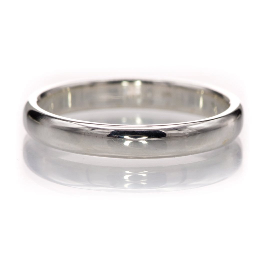 Narrow Domed Wedding Band, 2-4mm Width Ring by Nodeform