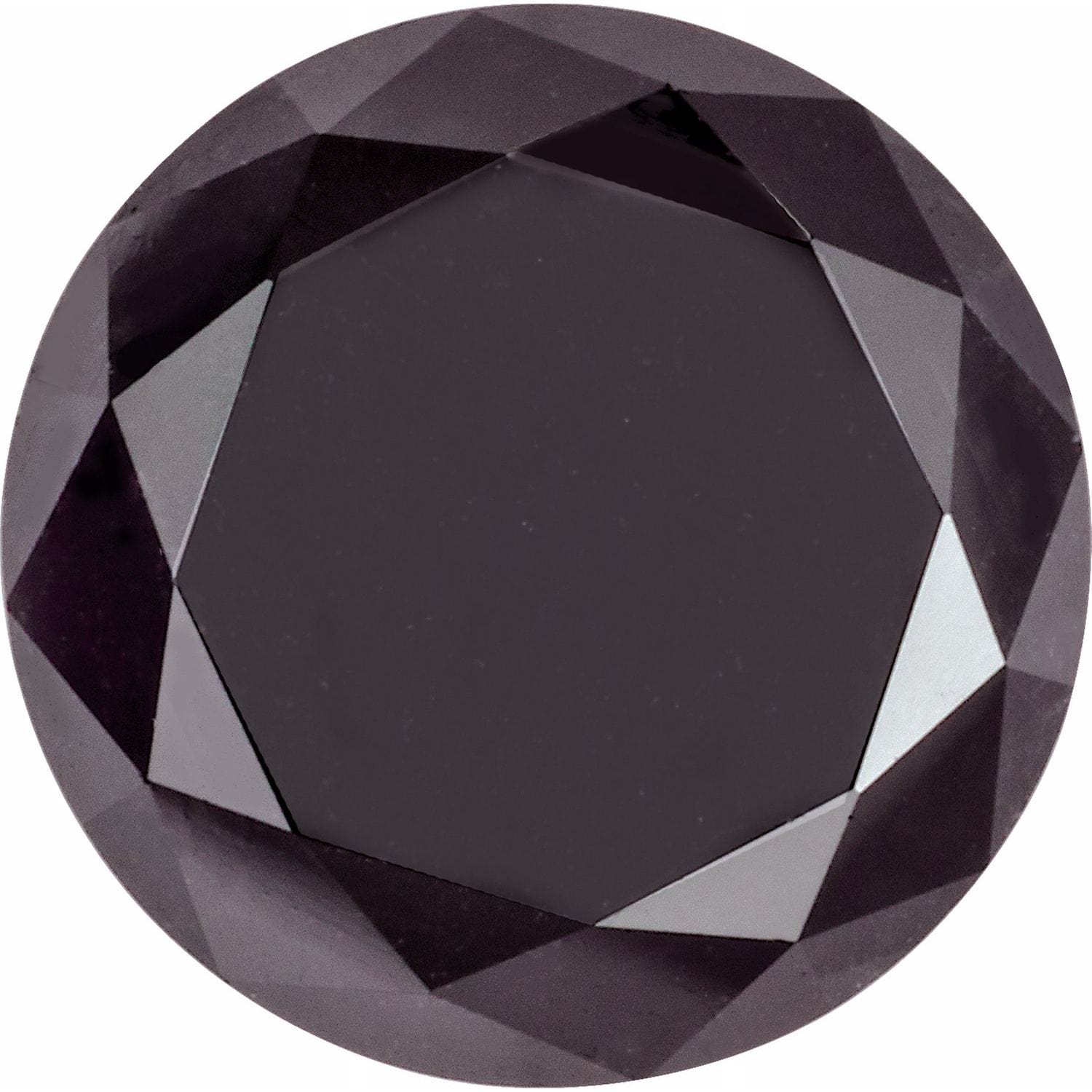 Round Cut Genuine Opaque Black Diamond 4.3-5.2 mm/ 0.5ct Round Black Diamond Loose Gemstone by Nodeform