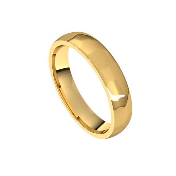 Wide Slightly Domed Modern Simple Wedding Band Ring by Nodeform