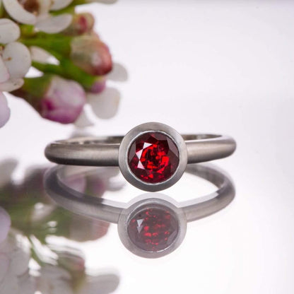 Round Cut Lab Created Ruby Gemstone Loose Gemstone by Nodeform