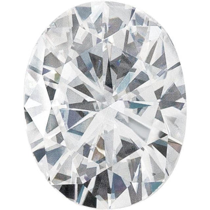 Oval Cut Moissanite Stone 6 x 4 mm/0.43ct Forever One Moissanite / Near-colorless (GHI Color) Loose Gemstone by Nodeform