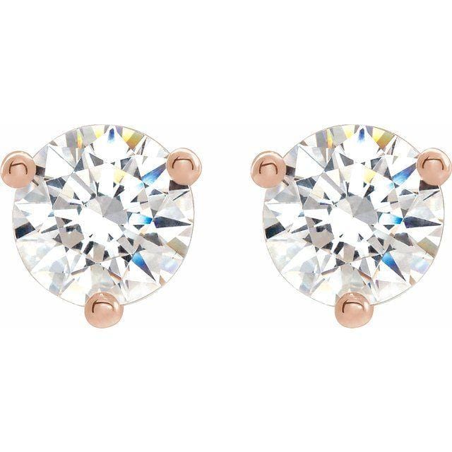 Tiffany Solitaire Diamond Stud Earrings in Rose Gold | Tiffany & Co.