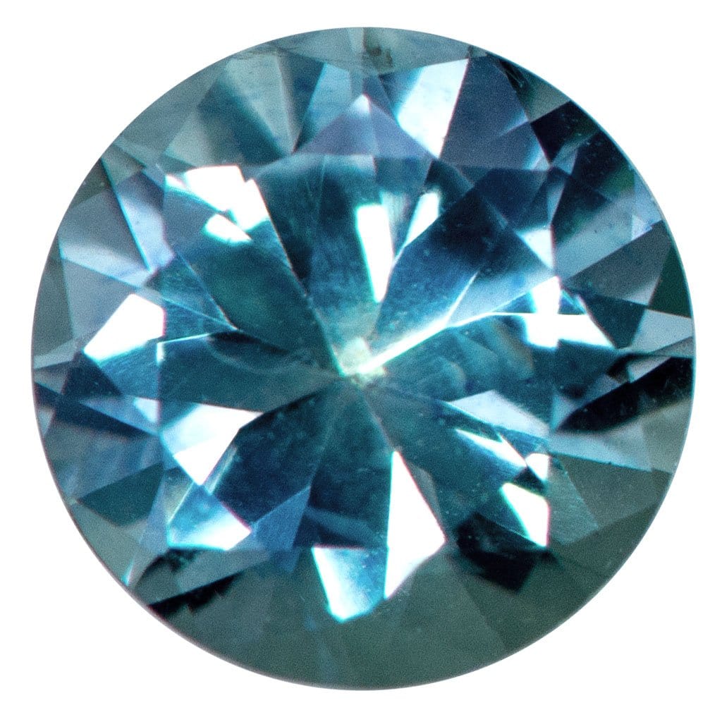 Round Cut Medium Denim Green/Blue 5mm/0.6ct Fair Trade Montana Sapphire #CD4 Loose Gemstone 5.0mm/0.6ct #CD4 Medium Denim Fair Trade Montana Sapphire Loose Gemstone by Nodeform