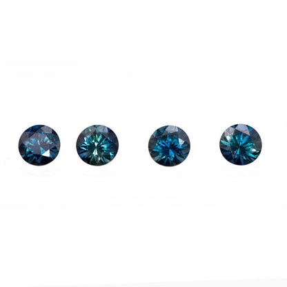 Fair Trade Blue Australian Kings Plain Sapphire Elevated Bezel Diamond Star Dust Engagement Ring Ring by Nodeform