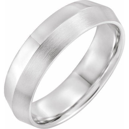 Knife Edge Comfort-fit Men's Wedding Band Ring by Nodeform
