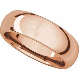 Men's Comfort Fit Classic Domed Wedding Band Ring by Nodeform