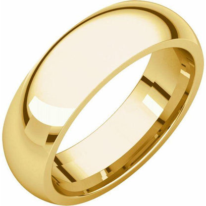 Men's Comfort Fit Classic Domed Wedding Band 18k Yellow Gold / 4mm wide / Light 1.7mm Thick Ring by Nodeform