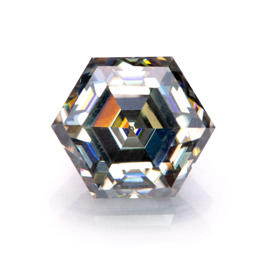 Hexagon Gray 6mm Moissanite Loose Stone Loose Gemstone by Nodeform