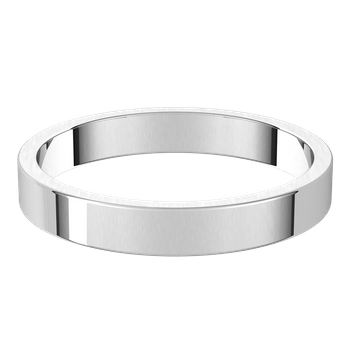 Narrow Flat Simple Wedding Band, 2-4mm Width Sterling Silver / 3mm Ring by Nodeform