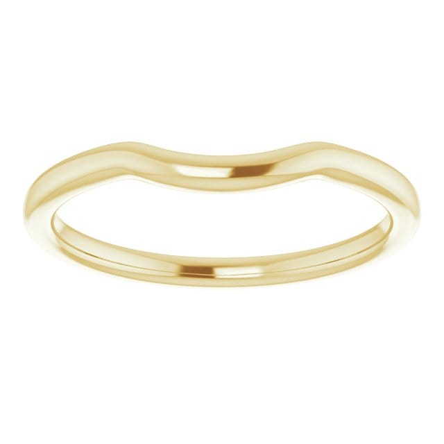 Cece Ring C-Shaped Contoured Curved Thin Wedding Ring Stacking Band 14k Yellow Gold Ring by Nodeform