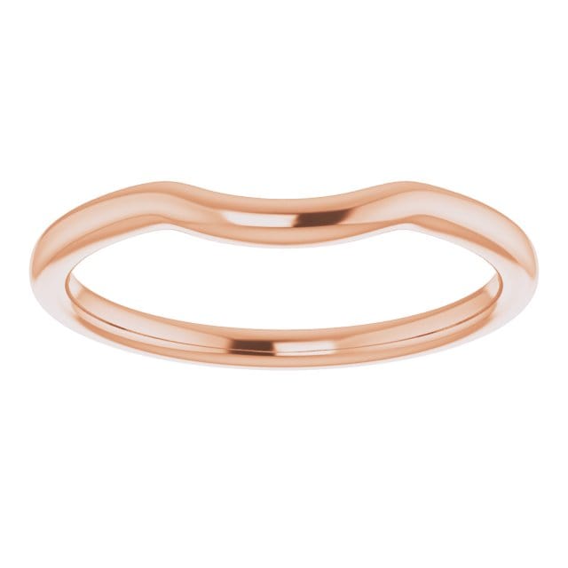 Cece Ring C-Shaped Contoured Curved Thin Wedding Ring Stacking Band 14k Rose Gold Ring by Nodeform