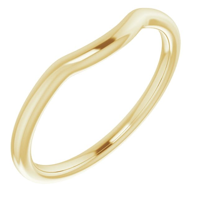 Cece Ring C-Shaped Contoured Curved Thin Wedding Ring Stacking Band Ring by Nodeform