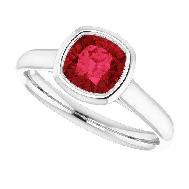 Kay Previously Owned Lab-Created Ruby Ring Lab-Created Sapphires 10K White  Gold | Hamilton Place