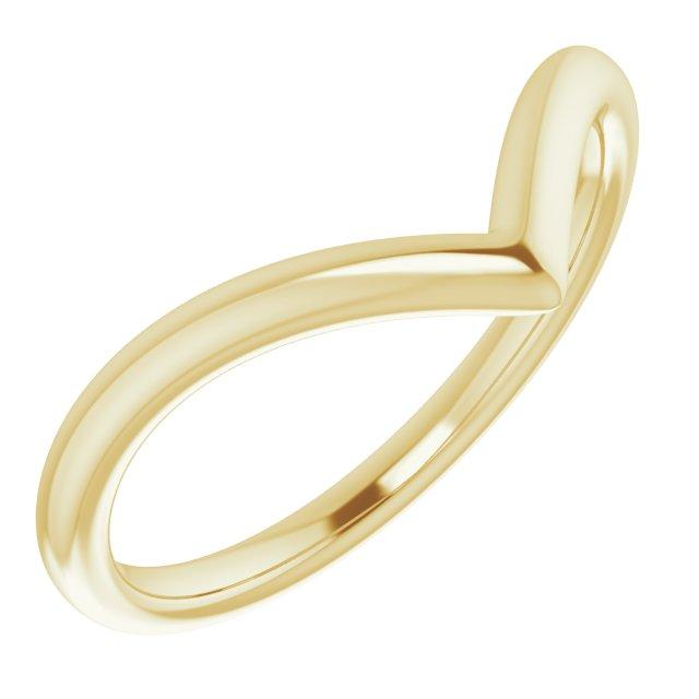 Victoria Ring V Shape Contoured Curved Skinny Thin Wedding Stacking Band 14k Yellow Gold / 1.5mm wide Ring by Nodeform
