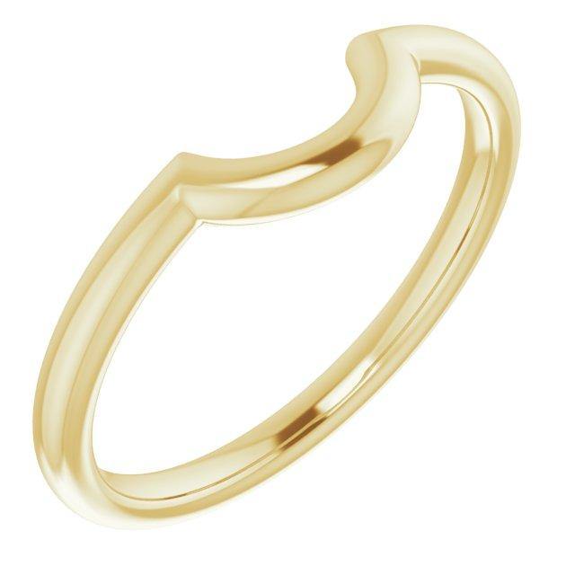 Cassie Ring C-Shaped Contoured Curved Thin Wedding Ring Stacking Band 14k Yellow Gold Ring by Nodeform