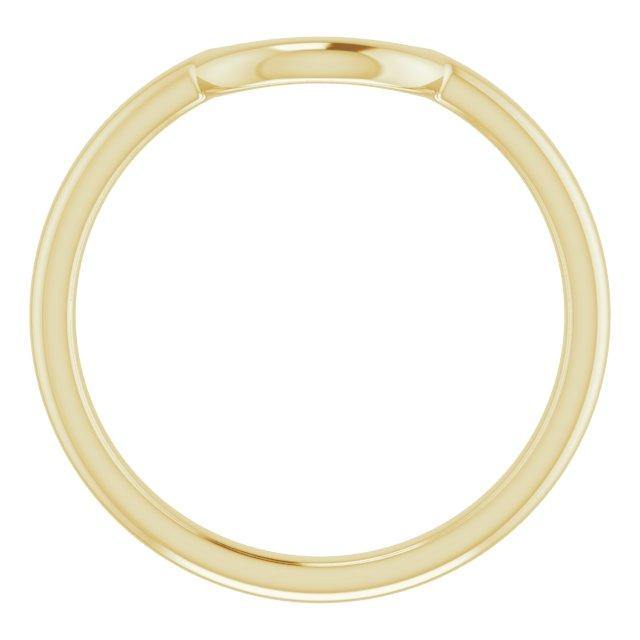 Cassie Ring C-Shaped Contoured Curved Thin Wedding Ring Stacking Band Ring by Nodeform