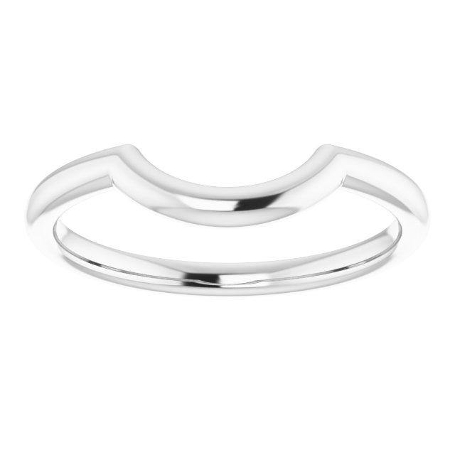Cassandra Ring C-Shaped Contoured Curved Thin Wedding Ring Stacking Band Ring by Nodeform
