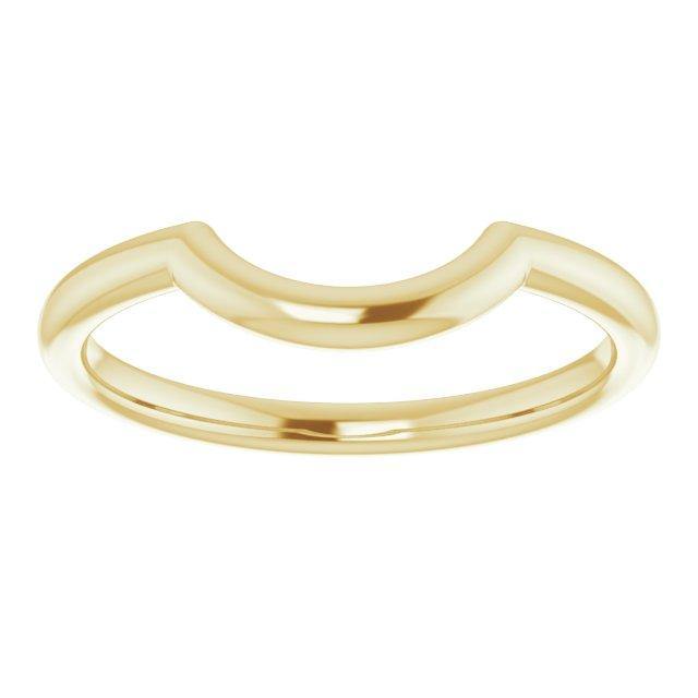 Cassandra Ring C-Shaped Contoured Curved Thin Wedding Ring Stacking Band 14k Yellow Gold Ring by Nodeform