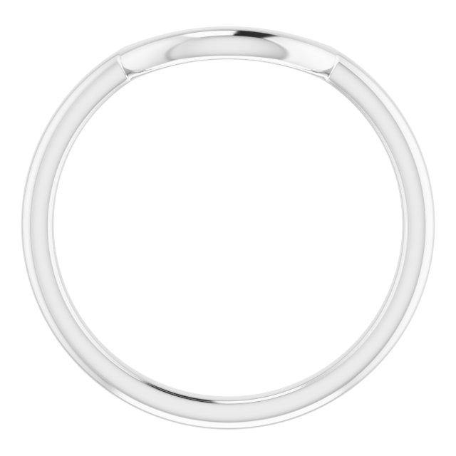 Cassandra Ring C-Shaped Contoured Curved Thin Wedding Ring Stacking Band Ring by Nodeform