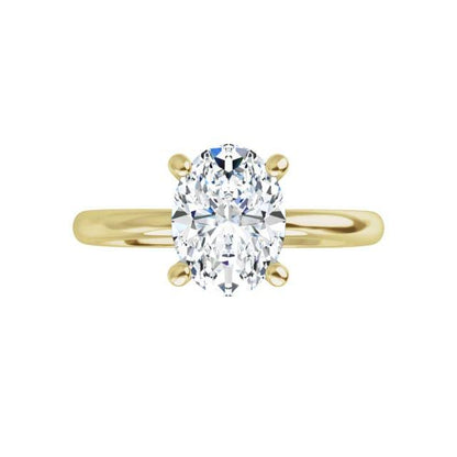Tula - Floral Prong Set Solitaire Engagement Ring - Setting only