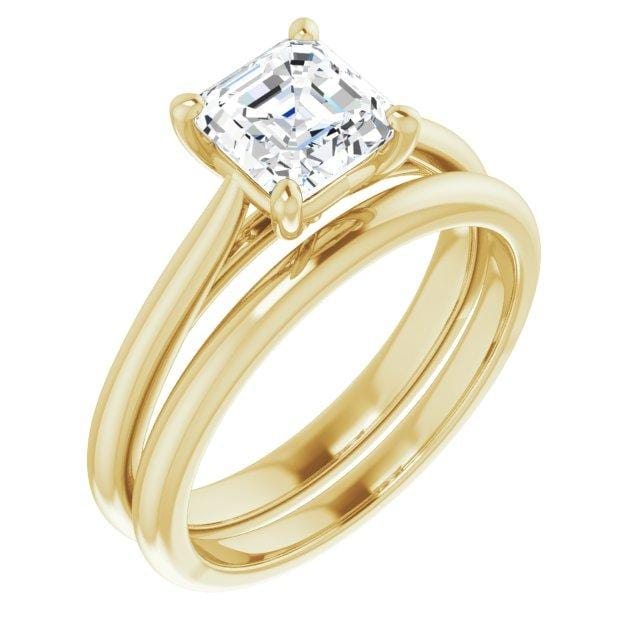 Julia - Prong Set Narrow Cathedral Solitaire Engagement Ring - Setting only Ring Setting by Nodeform
