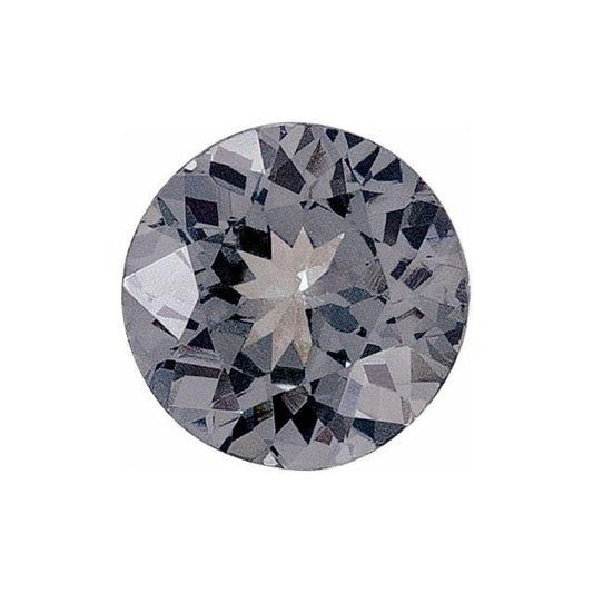 Gray Round Faceted Spinel Loose Gemstone 5 mm/ 0.6ct by Nodeform