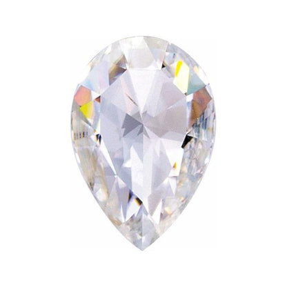 Pear Rose Cut Moissanite Stone 7 x 5 mm/0.41ct Moissanite / Near-colorless (GHI Color) Loose Gemstone by Nodeform
