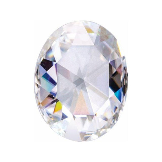 Oval Rose Cut Moissanite Stone 7 x 5 mm/0.49ct Moissanite / Near-colorless (GHI Color) Loose Gemstone by Nodeform