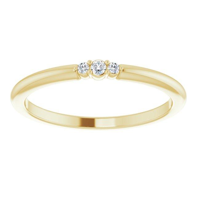 Tania Band -Graduated Diamond, Moissanite or Sapphire Stacking Wedding Ring All Lab Grown Diamonds / 14K Yellow Gold Ring by Nodeform