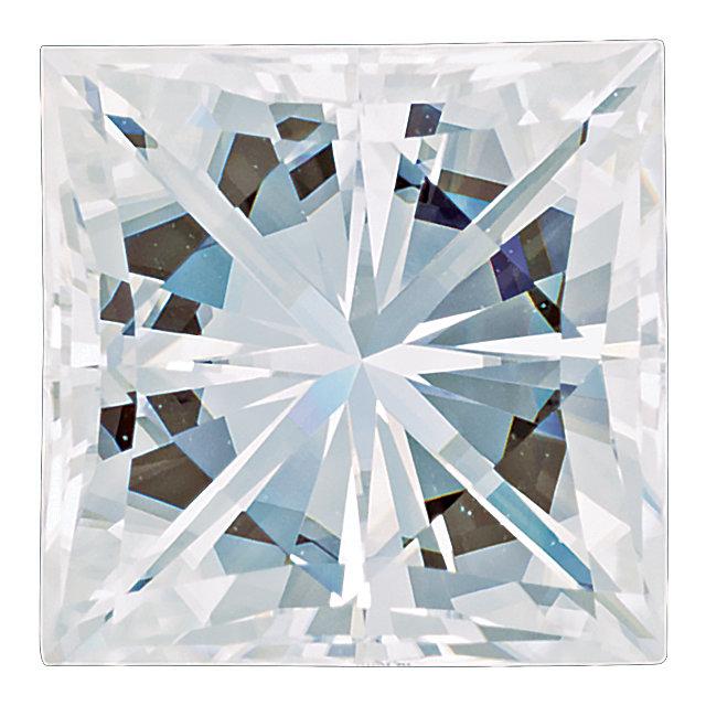Square Brilliant / Princess Cut Moissanite Stone 4mm/0.37ct Forever One Moissanite / Near-colorless (GHI Color) / Square Brilliant Cut Loose Gemstone by Nodeform