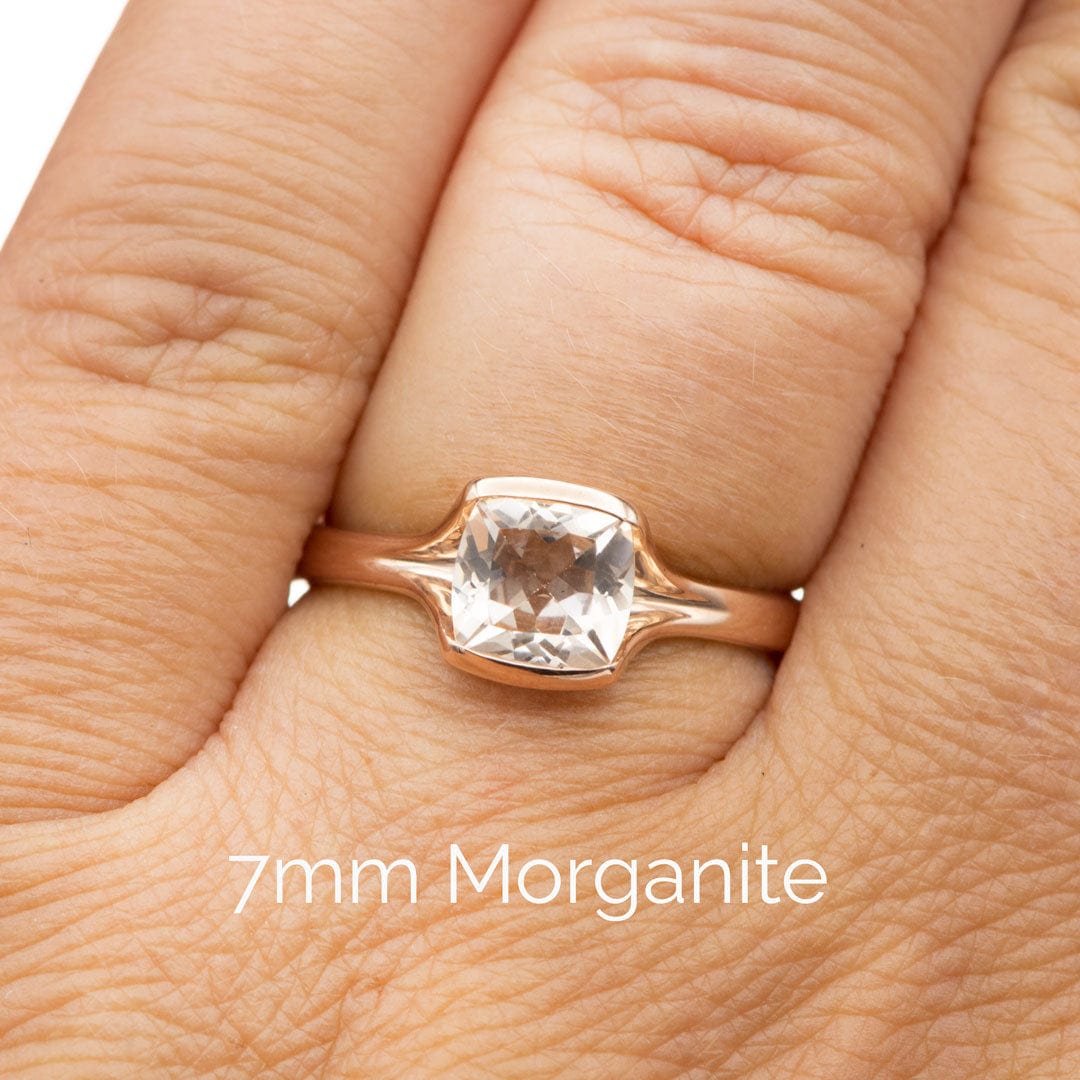 Cushion morganite hot sale