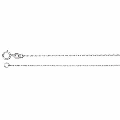 14k Solid Gold 0.75mm Delicate Rope Chain 16" Lenght / 14k White Gold Necklace / Pendant by Nodeform