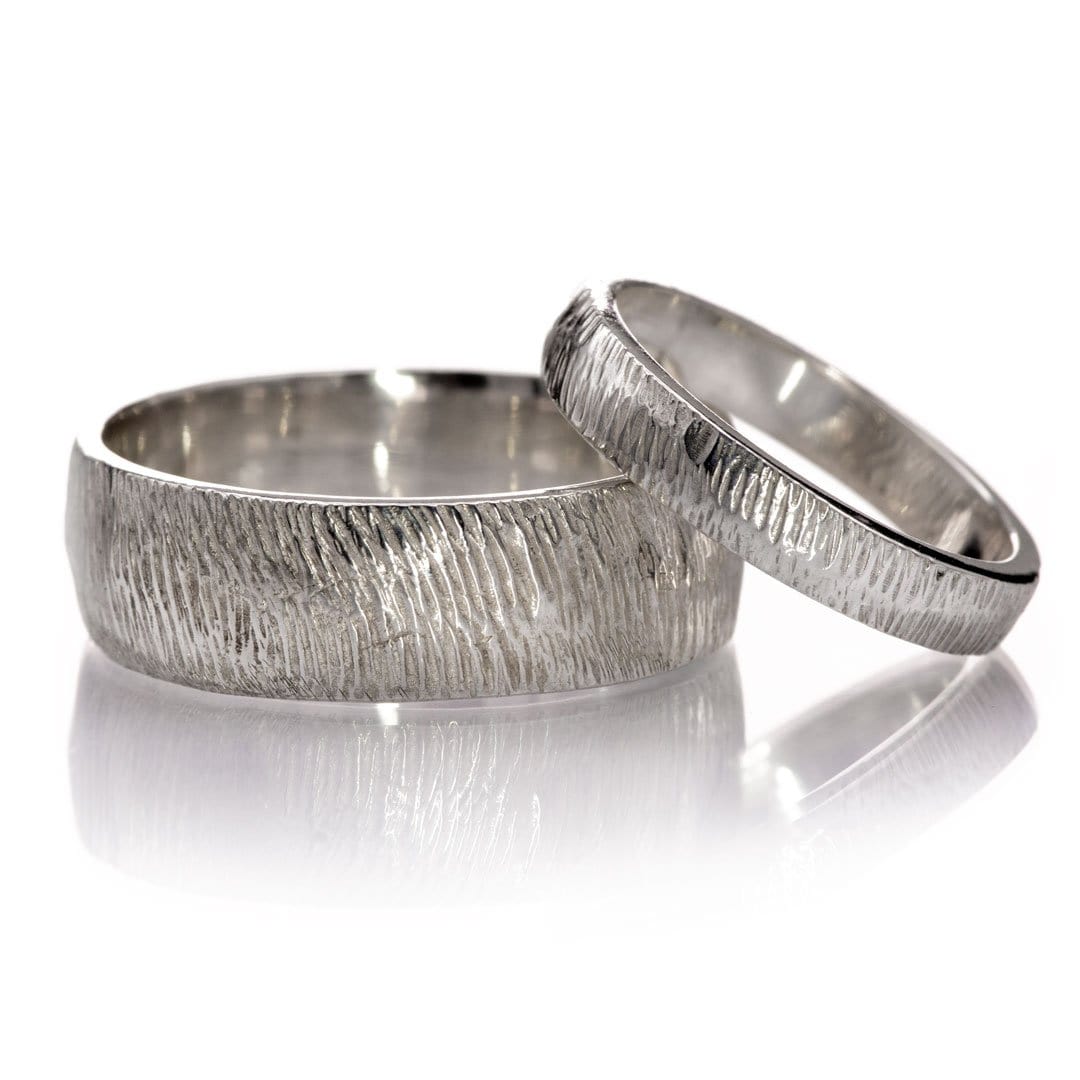 Wide sterling silver wedding on sale bands